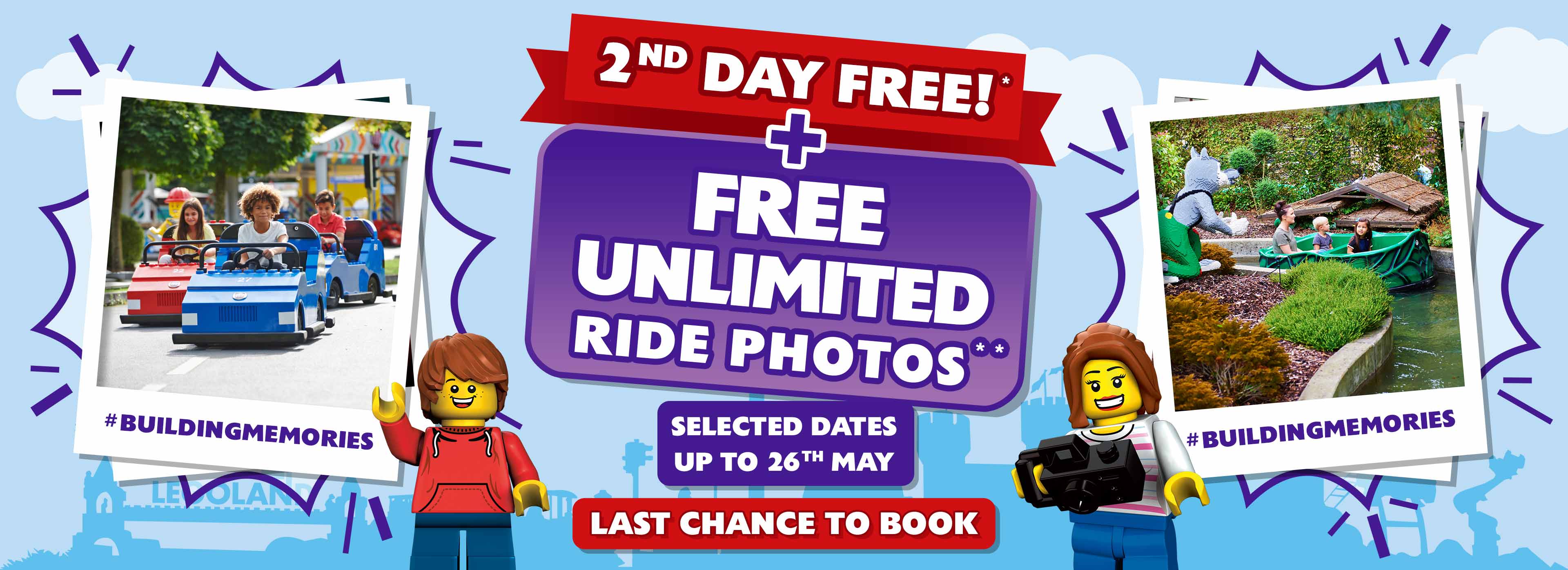FREE Unlimited ride photos offer - with Legoland Holidays!